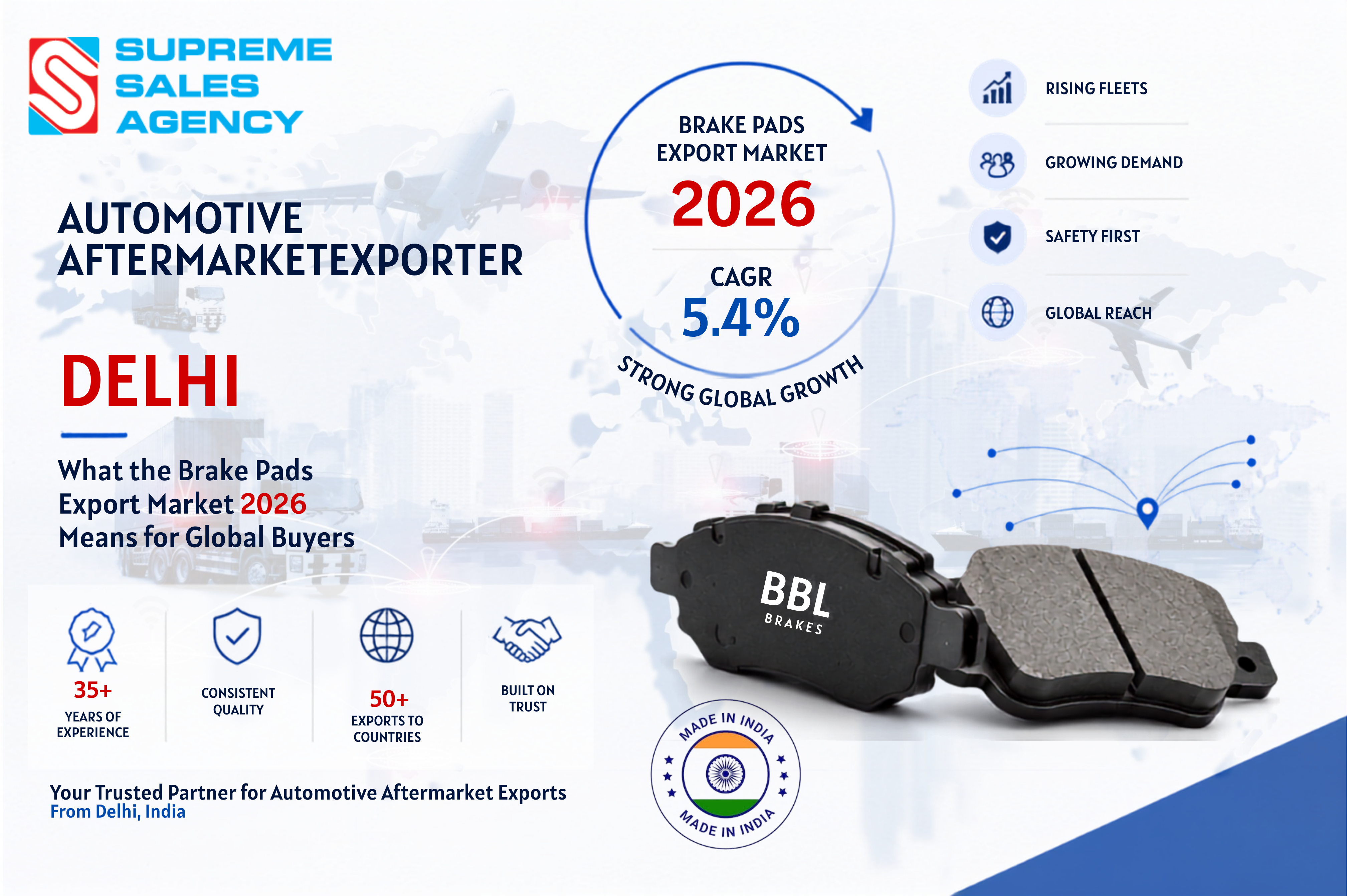 Brake Pads Export Market 2026: Why Choosing the Right Automotive Aftermarket Exporter Matters