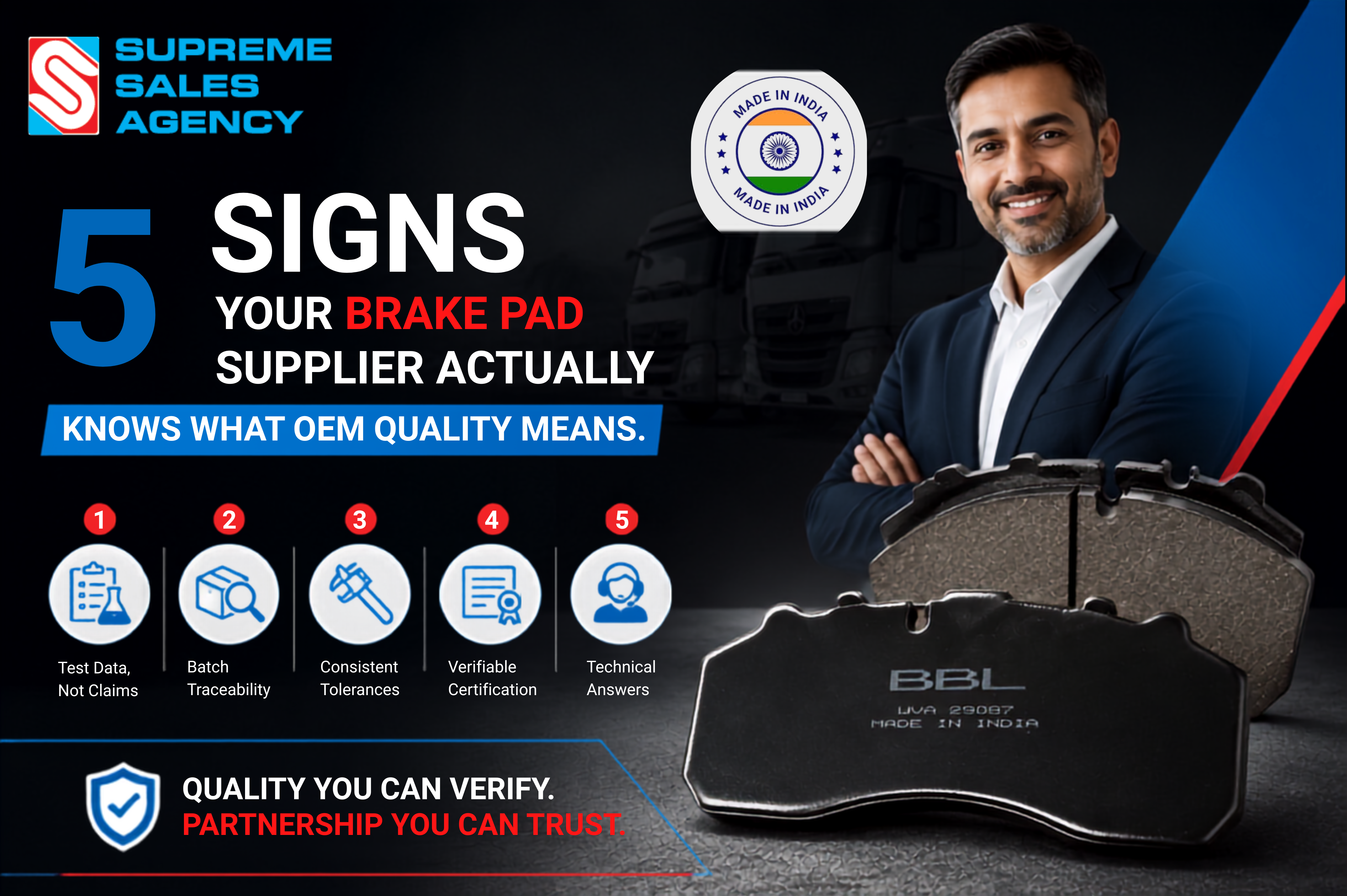 Brake Pad Quality Checklist: 5 Signs Your OEM Brake Pad Supplier Can Actually Be Trusted