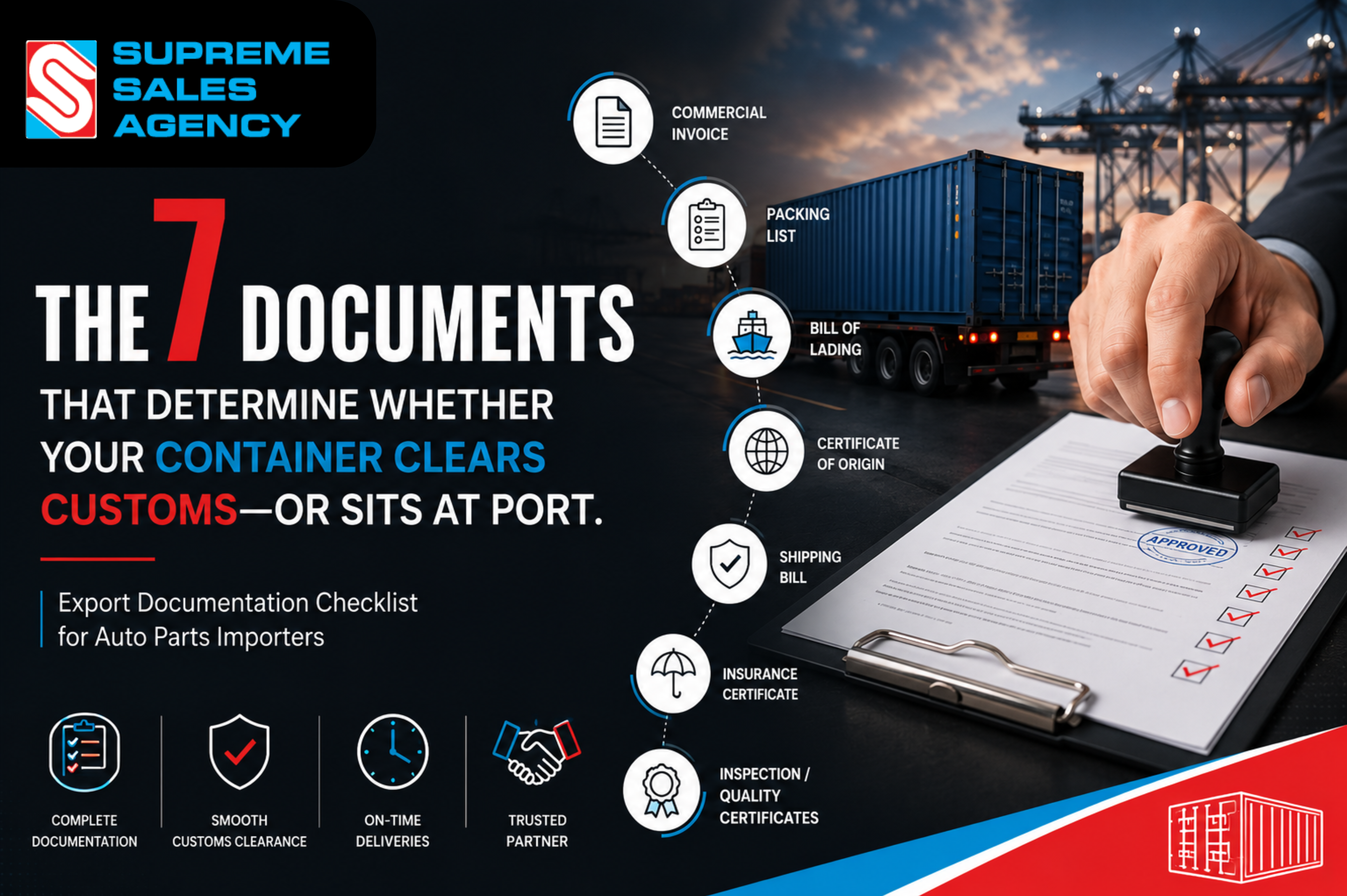 The 7 Documents That Determine Whether Your Auto Parts Container Clears Customs—Or Sits at Port